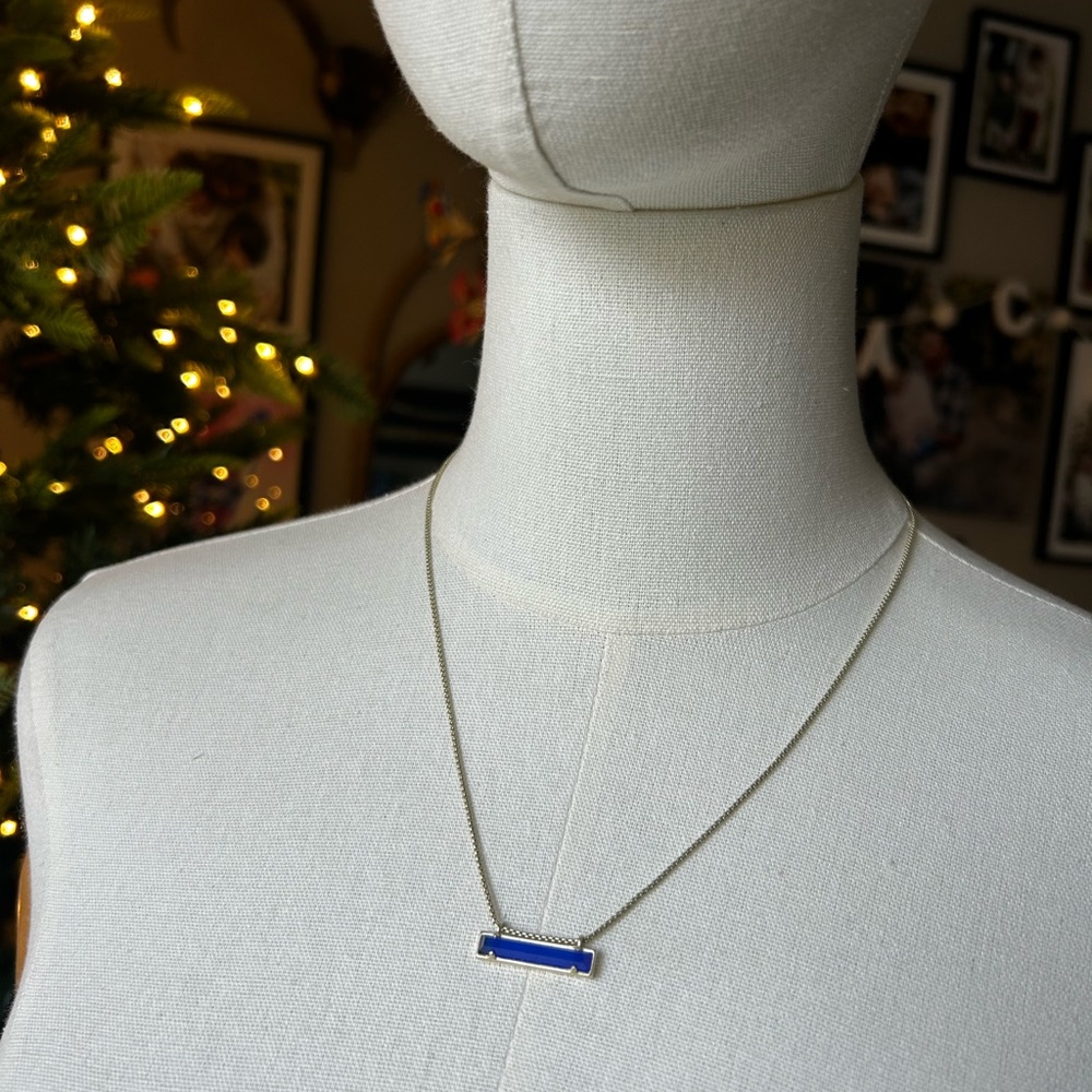 Kendra Scott Lenore Blue Bar Necklace